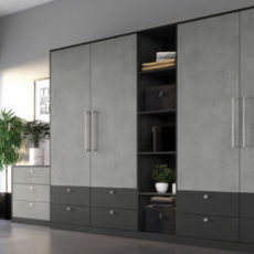 BA Valore Boston Concrete Anthracite Urban B Glidor in Alabasta with Coco Bolo